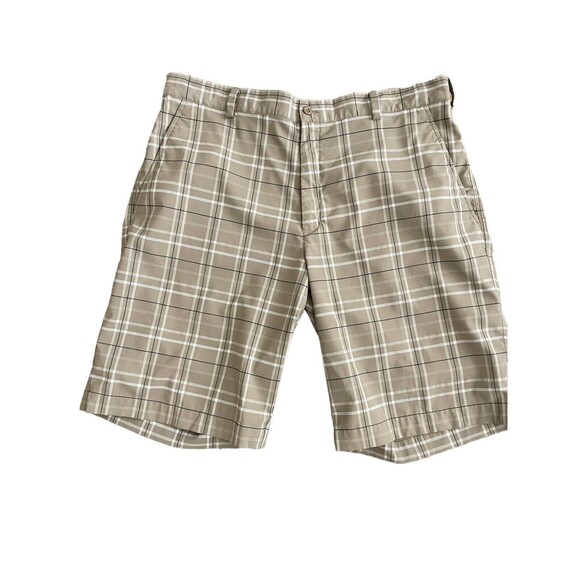 Nike Golf Size 36 Flat Front Performance Dri-Fit Plaid Shorts 388782-235‎ - Picture 1 of 7